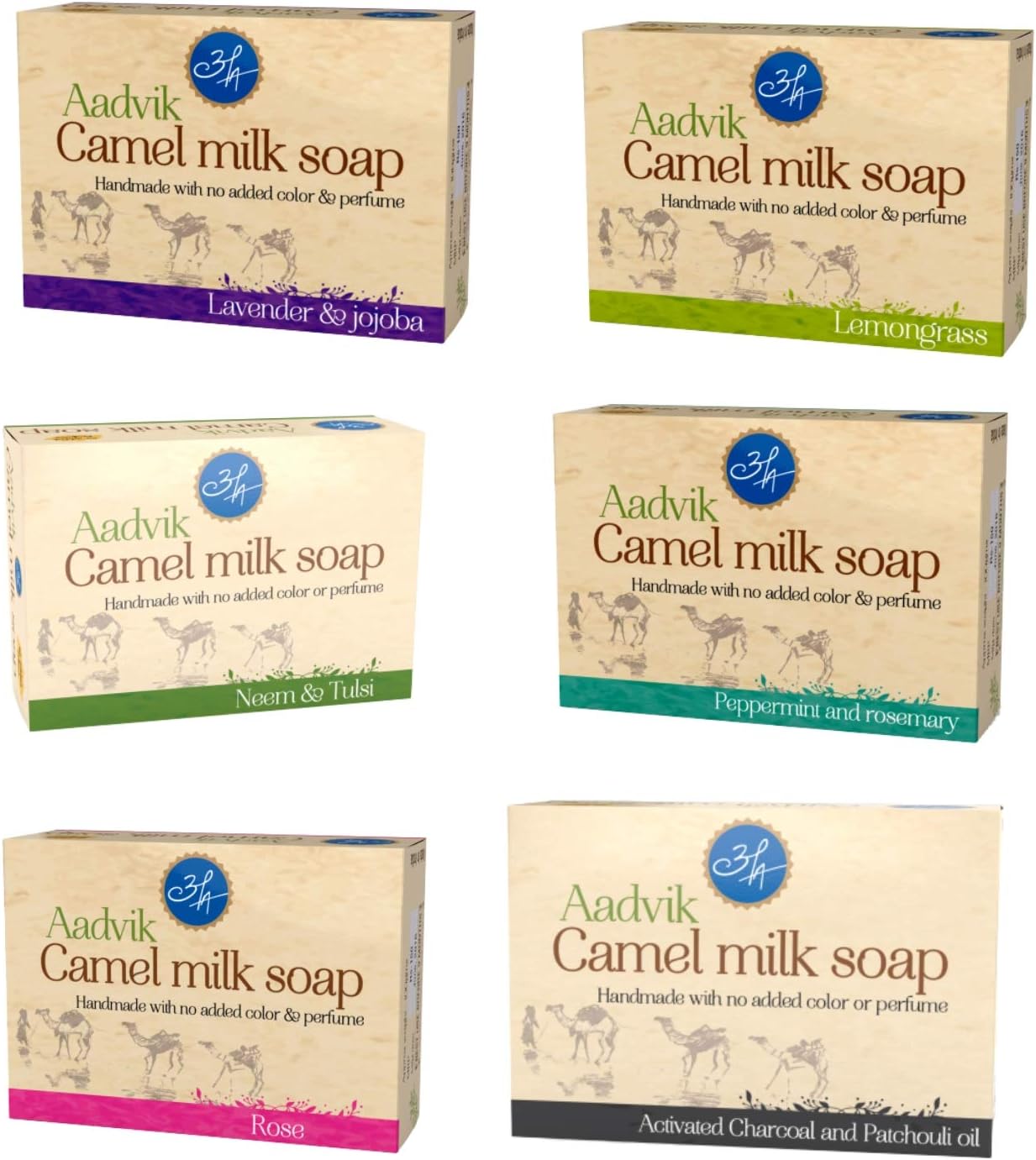 Aadvik Camel Milk Soap Combo of All 6 Variants