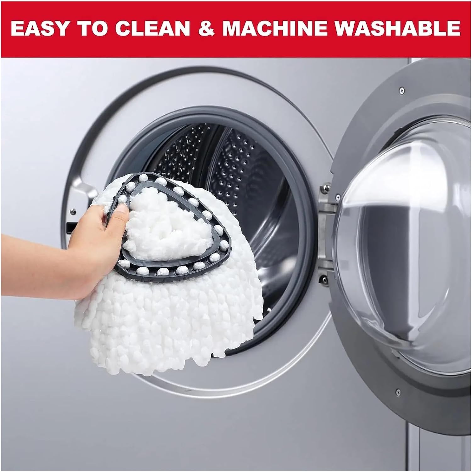 Spin Mop Pads Compatible for Vileda O-Cedar EasyWring 1-Tank System,Microfiber Spin Mop Heads,Triangle Swivel Mops Refill,Machine Washable