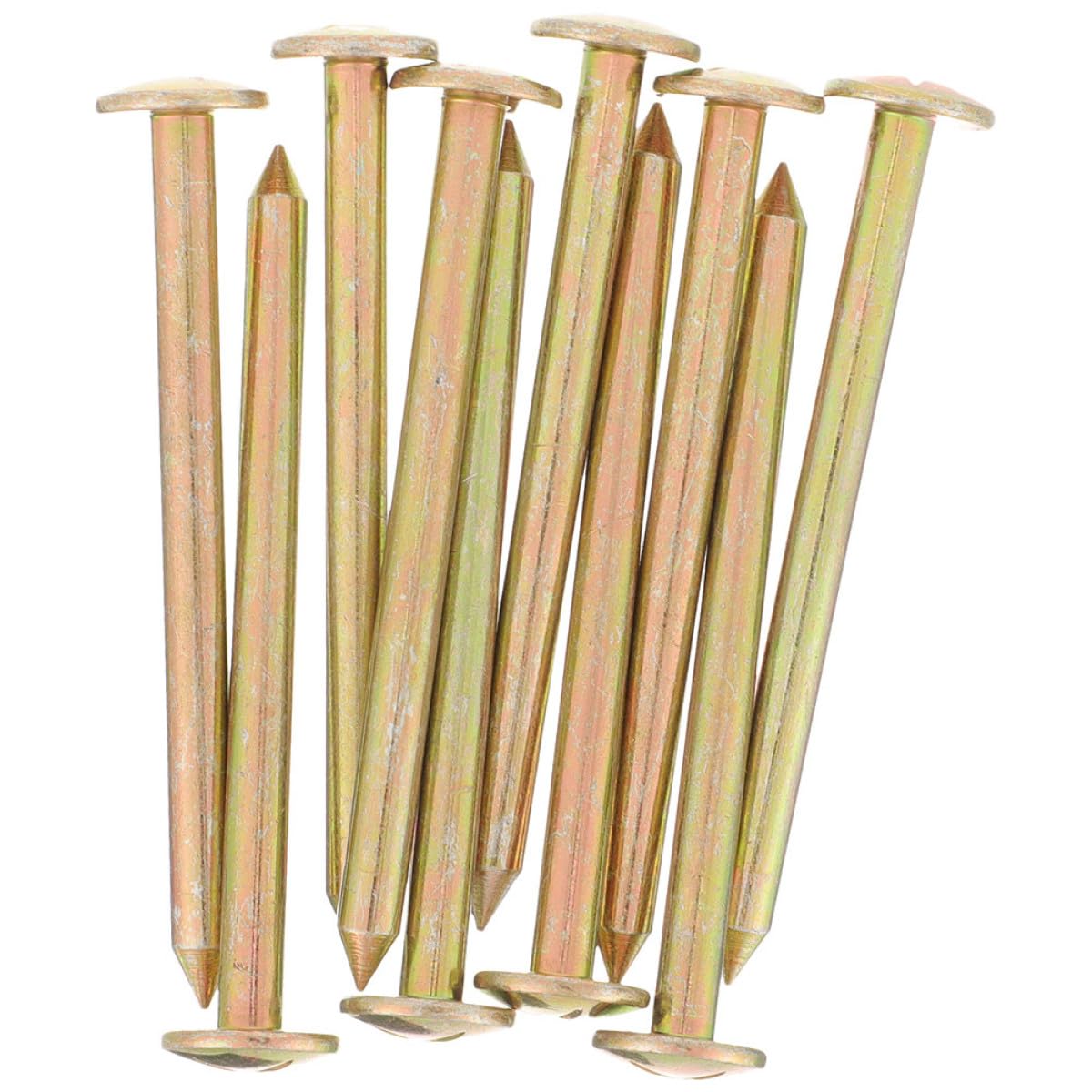 DECHOUS 12pcs Galvanized Survey Stakes Property Ground Pegs Outdoor Camping Boundary Markers for Landscape Measurement and Control Points