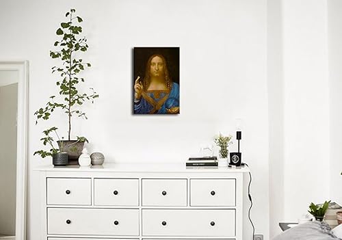 Miniatura 3 de Niwo ART - Salvator Mundi, por Leonardo DaVinci, Reproducción de pintura al óleo - Arte de pared giclée para decoración del hogar, envoltura de