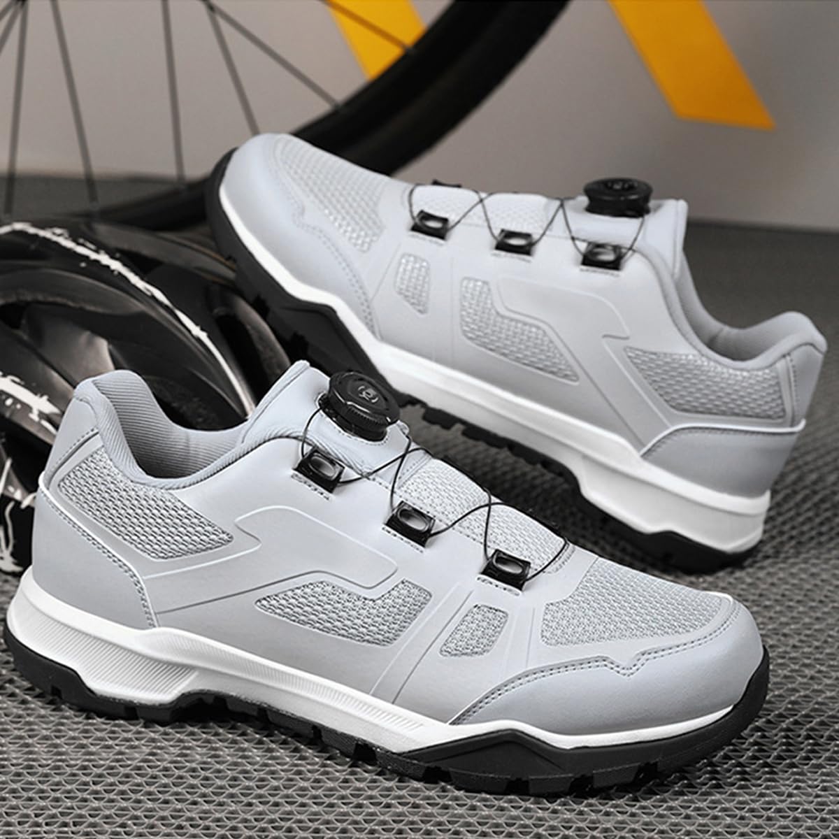 Zapatilla de Ciclismo Hombre Mujer Zapatos Bicicleta de Montaña | Zapatillas Carreras Compatible con SPD Pedales de 2 Tornillos con Calas Respirables Exterior Unisex Adulto