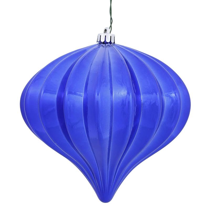 Vickerman N151222DSV Onion Ornament, 5.7" x 5.5", Cobalt Blue