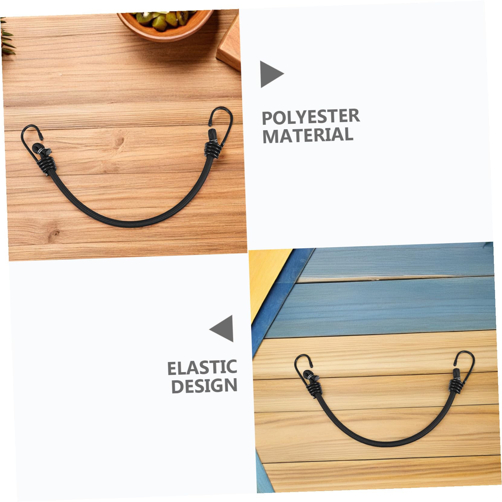 Veemoon 6 Pezzi Corde Elastiche con Ganci Resistenti e Compatte per Campeggio Bagagli Biciclette e Fissaggio Teloni per Viaggi e Uso Esterno