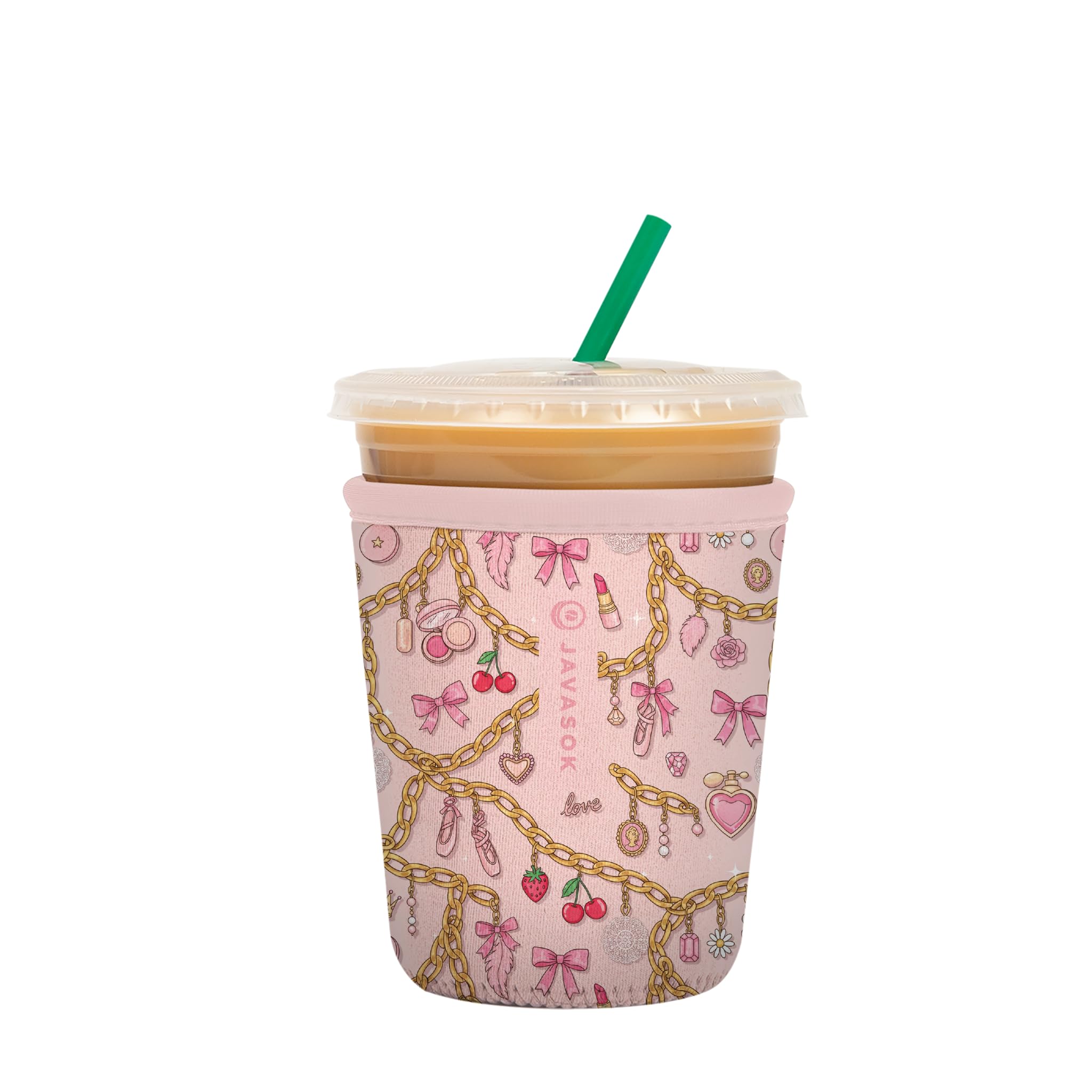 Sok It JavaSok Iced Coffee &amp; Cold Soda Insulated Neoprene Cup Sleeve (Charmed I'm Sure, Small: 16-20oz)
