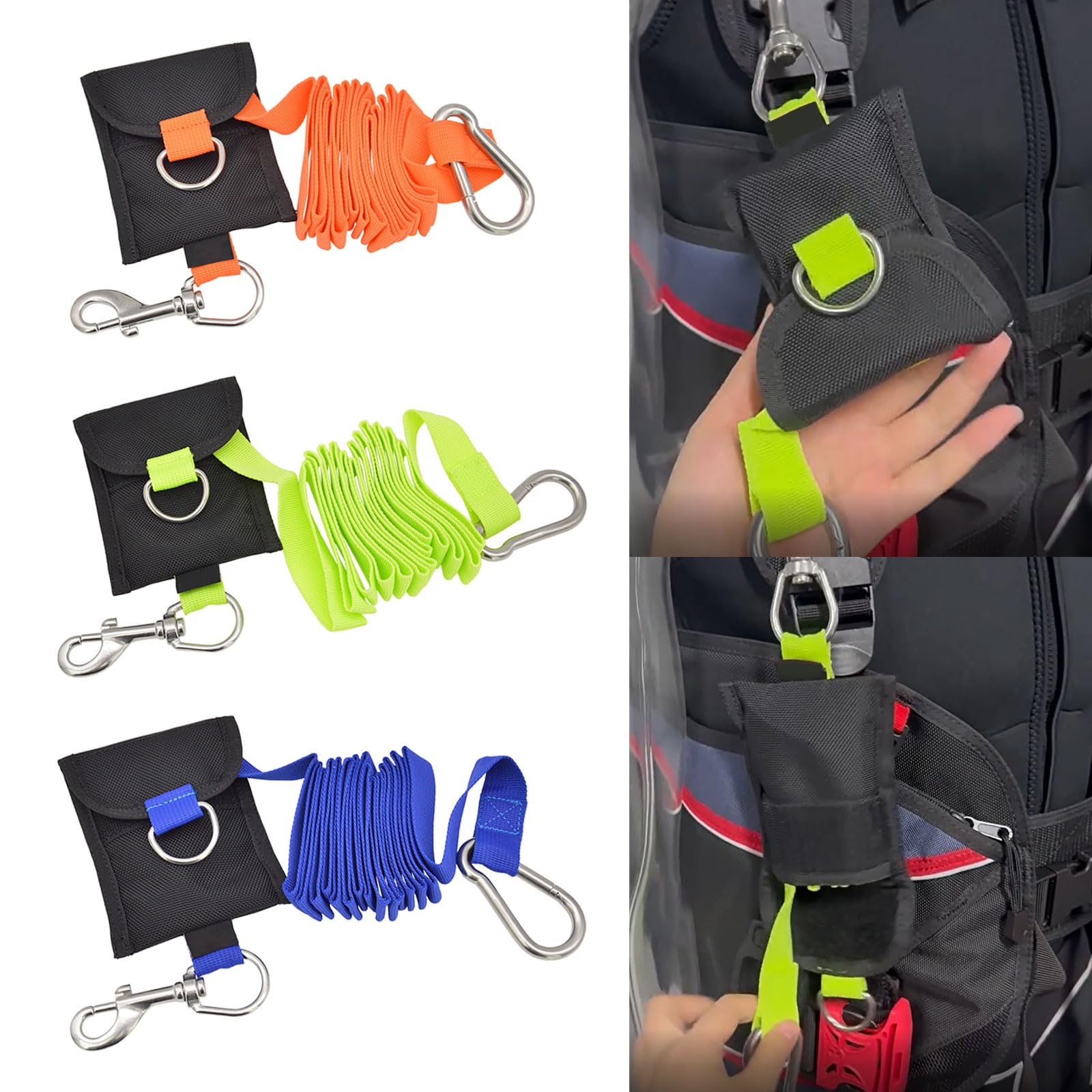 Tauchgewichtsgürtel mit Tasche, Schnellspanner, Haken, Tauchtaschengewicht, Starp, verstellbare Schnorcheltaschen, Gürtel, Sicherheitsseil