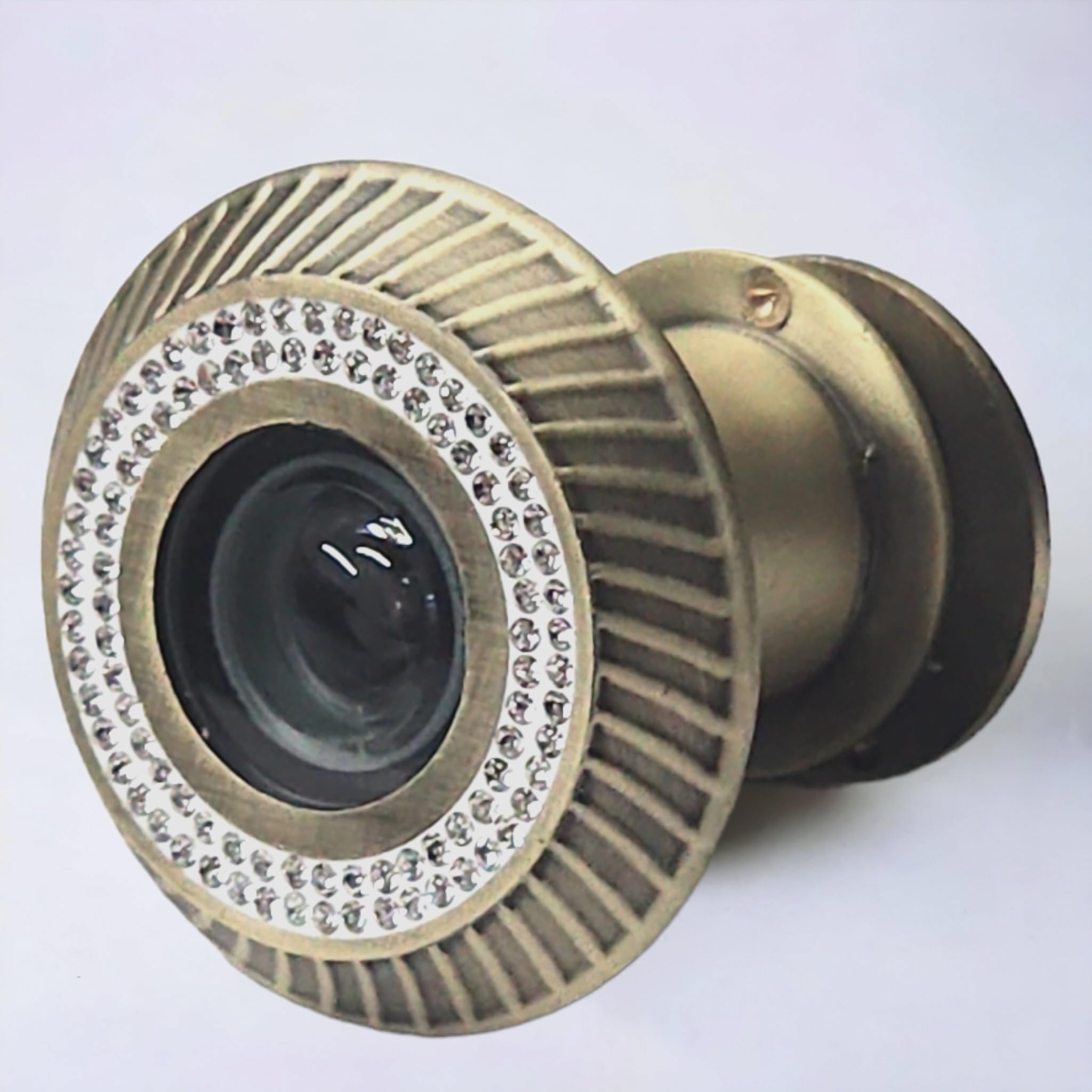 Eye Berry Door Lens 180°Glass Lens Degree Brass +Zink Door Eye viewer with Double Diamond Layer with Perfect Matching for Main Door (Brass antiq, 35-55 mm)-image-45