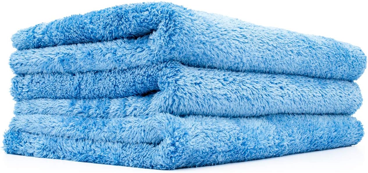 Eagle Edgeless 500 (3-Pack) Professional Korean 70/30 Blend Super Plush Microfiber Detailing Towels, 500GSM, 16in x 24in, Blue