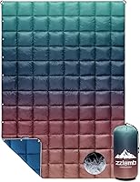 Vista 15 de zzlamb Manta de camping de plumón Puffy resistente al agua, manta de viaje de plumón portátil para exteriores, colcha ligera y cálida para sofá