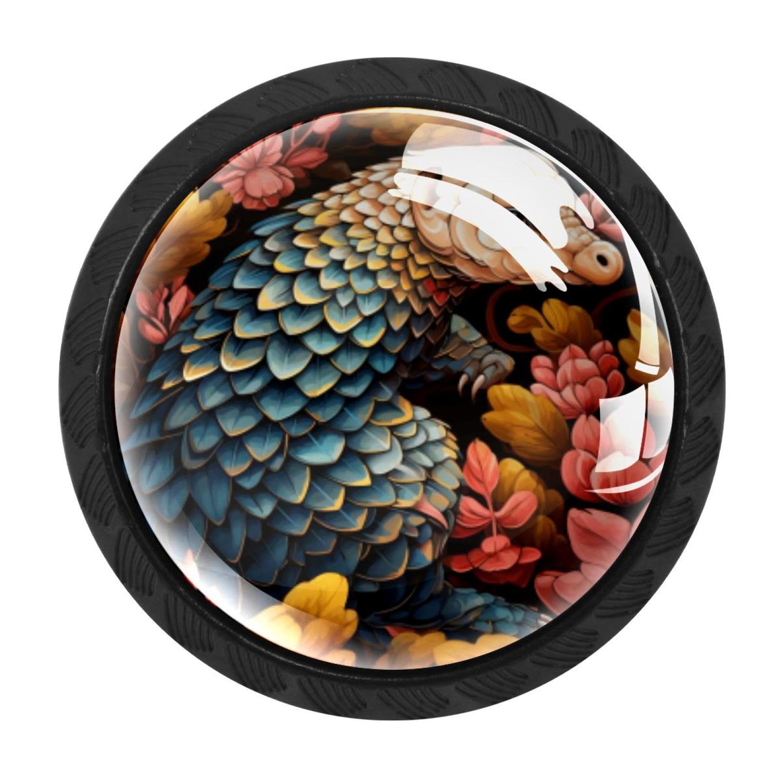 CHENZZZZ 4 Pieces Dresser Knobs Pangolin Drawer knobs Cabinet Knobs Pull Handles for Home Kitchen Office
