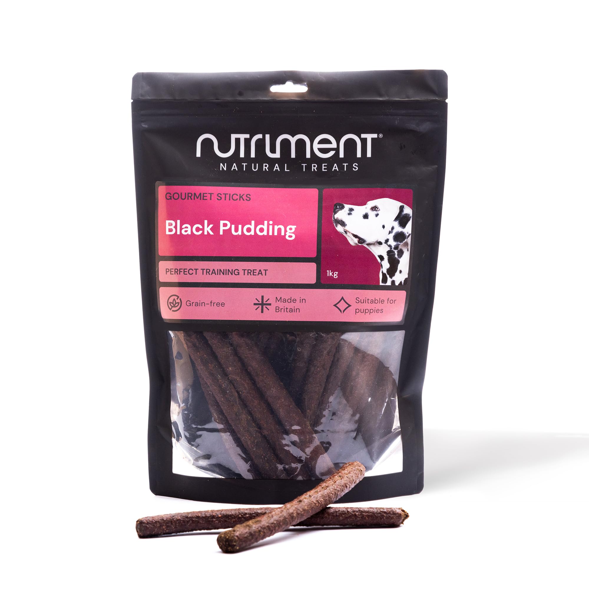 Natural Treats Black Pudding Gourmet Sticks for Dogs (1kg) Grain Free Healthy Dog Chew Treat