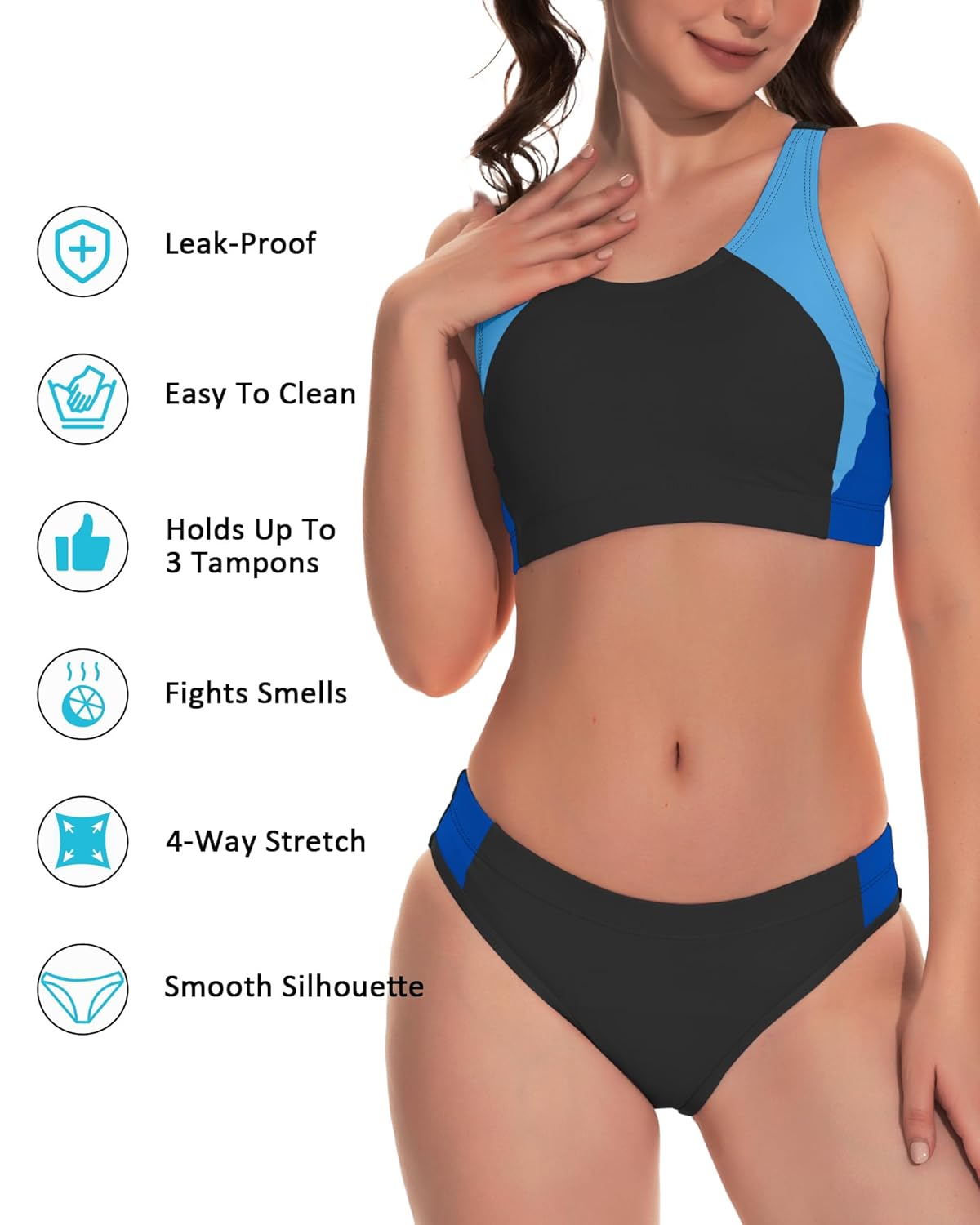 Beautikini Conjunto de biquíni esportivo menstrual à prova de vazamento de duas peças para meninas adolescentes em promoção! Veja a oferta e mais achadinhos de Moda praia 4 Hoje é o melhor dia para comprar Beautikini Conjunto de biquíni esportivo menstrual à prova de vazamento de duas peças para meninas adolescentes com aquele preço maroto! Promoção! Aproveite a oferta! 4