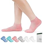 Bulinlulu Diabetic Socks for Women Men-6 Pairs Bamboo Viscose Non Binding Diabetic Ankle Low Cut Sock Size 6-9 9-11Light Bright-Large