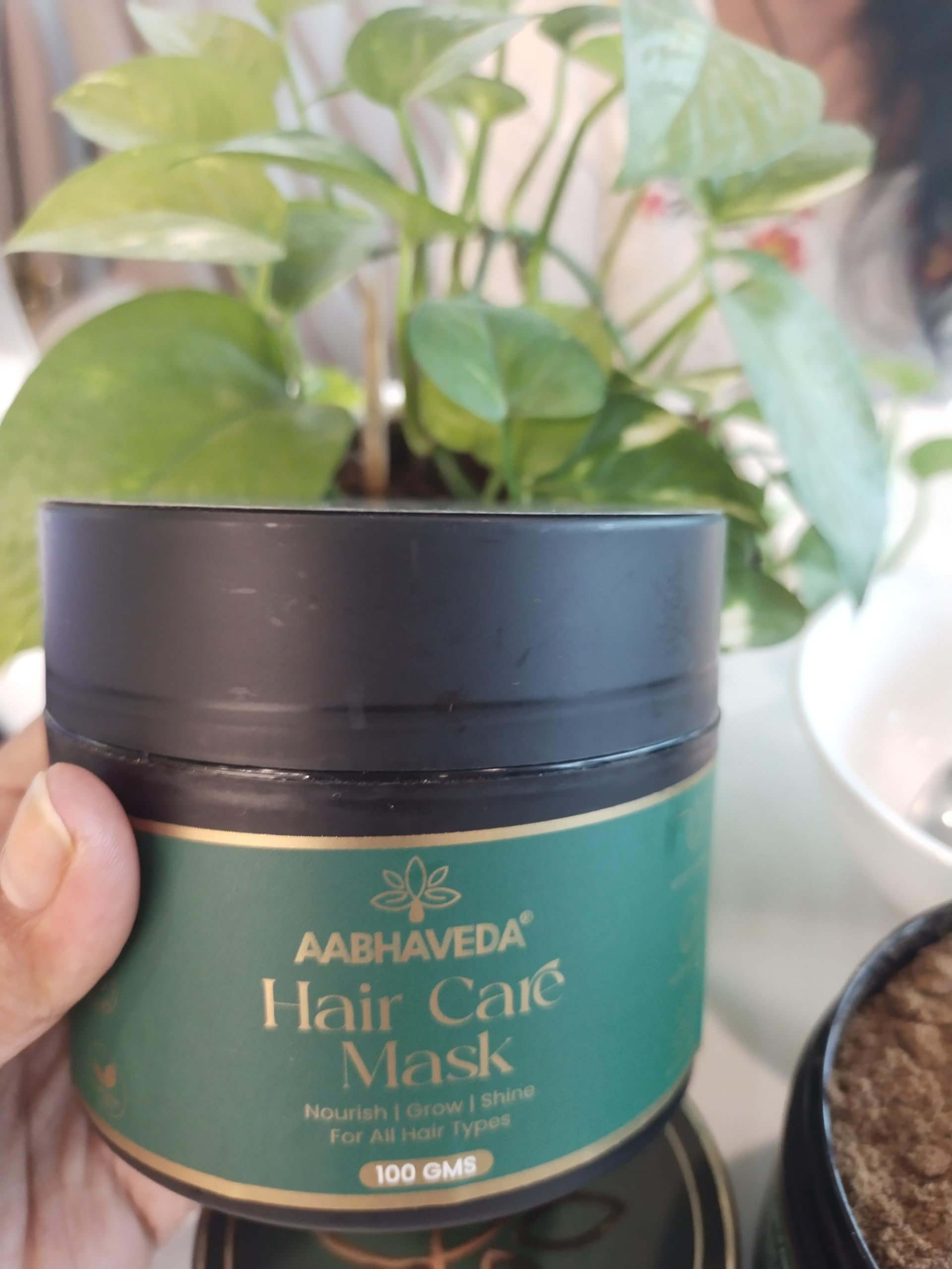 AabhaVeda Organic Hair Care Mask - Deep Nourishment, Repair, and Shine | Organic Ingredients | Intense Hydration | Strength | Silkiness | Frizz Control | Scalp Health | All Hair Types - 100GM 2