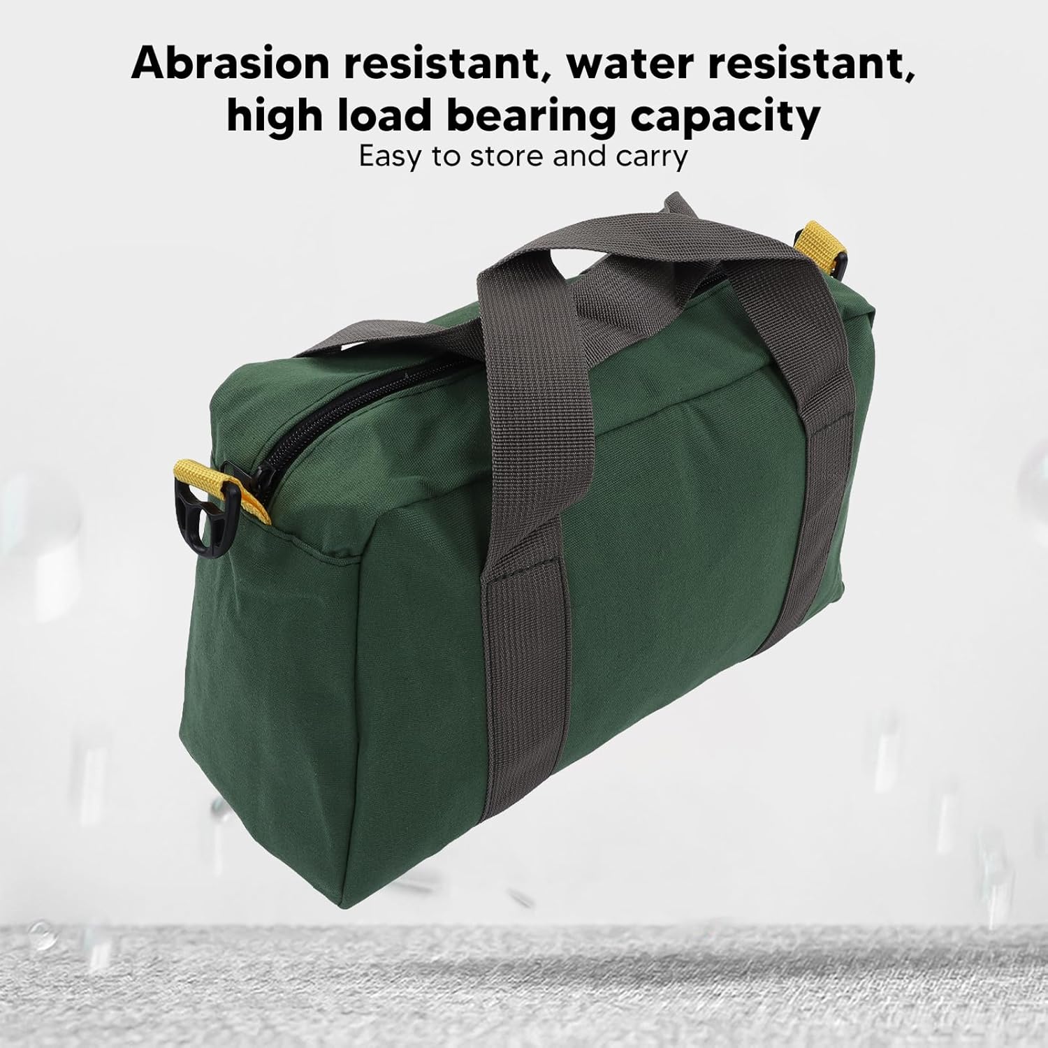Tool Bag, Abrasion High Load Bearing Capacity Wide Mouth Tool Bag Quick Grip for Wrench for Carpentry (14in)