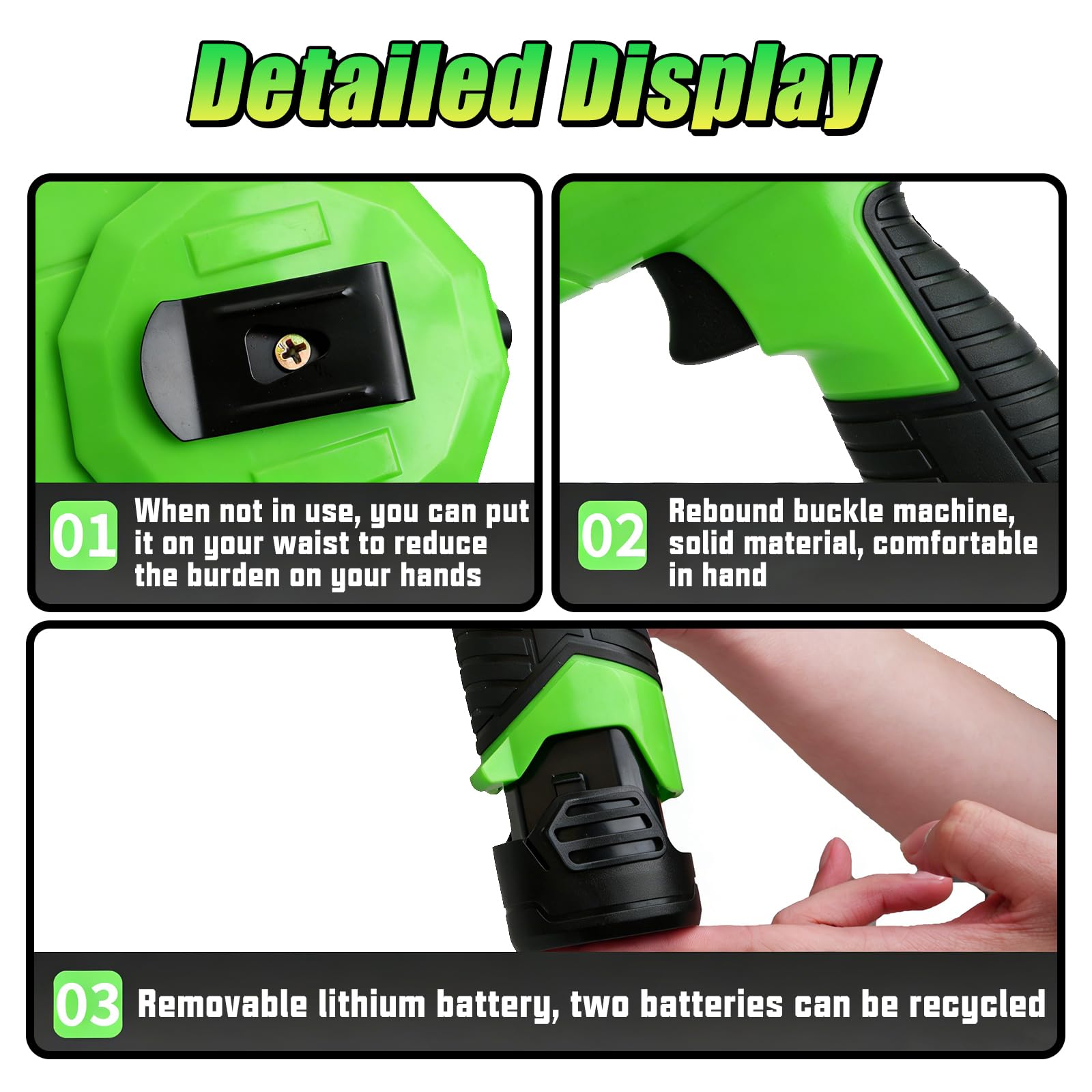 Legatrice elettrica per piante, senza fili, con doppia batteria da 2 Ah, regolazione a 4 velocità, diametro di rilegatura 25 mm, per attività in giardino e vigneto