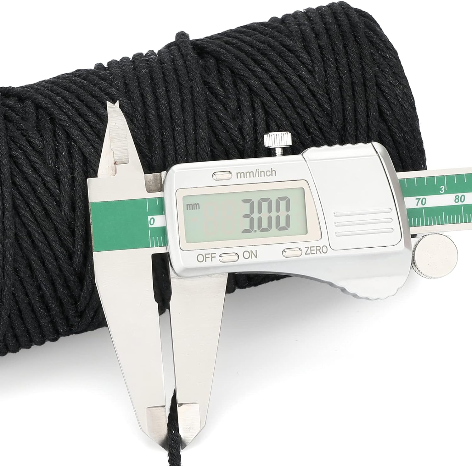 Black String, 3MM Cotton Bakers Twine, 328 Feet Natural Cotton String for Crafts, Gift Wrapping Twine, Home Decor, Gift Packaging