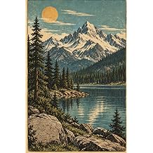 Vintage Mountain Journal Lined Notebook for Journaling, Hiking Memories, Camping Adventures, Travel Notes and Everyday Reflections