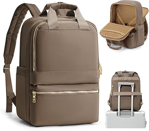 Mochila de viaje para laptop, A- marrón oscuro, Mochila de viaje para laptop