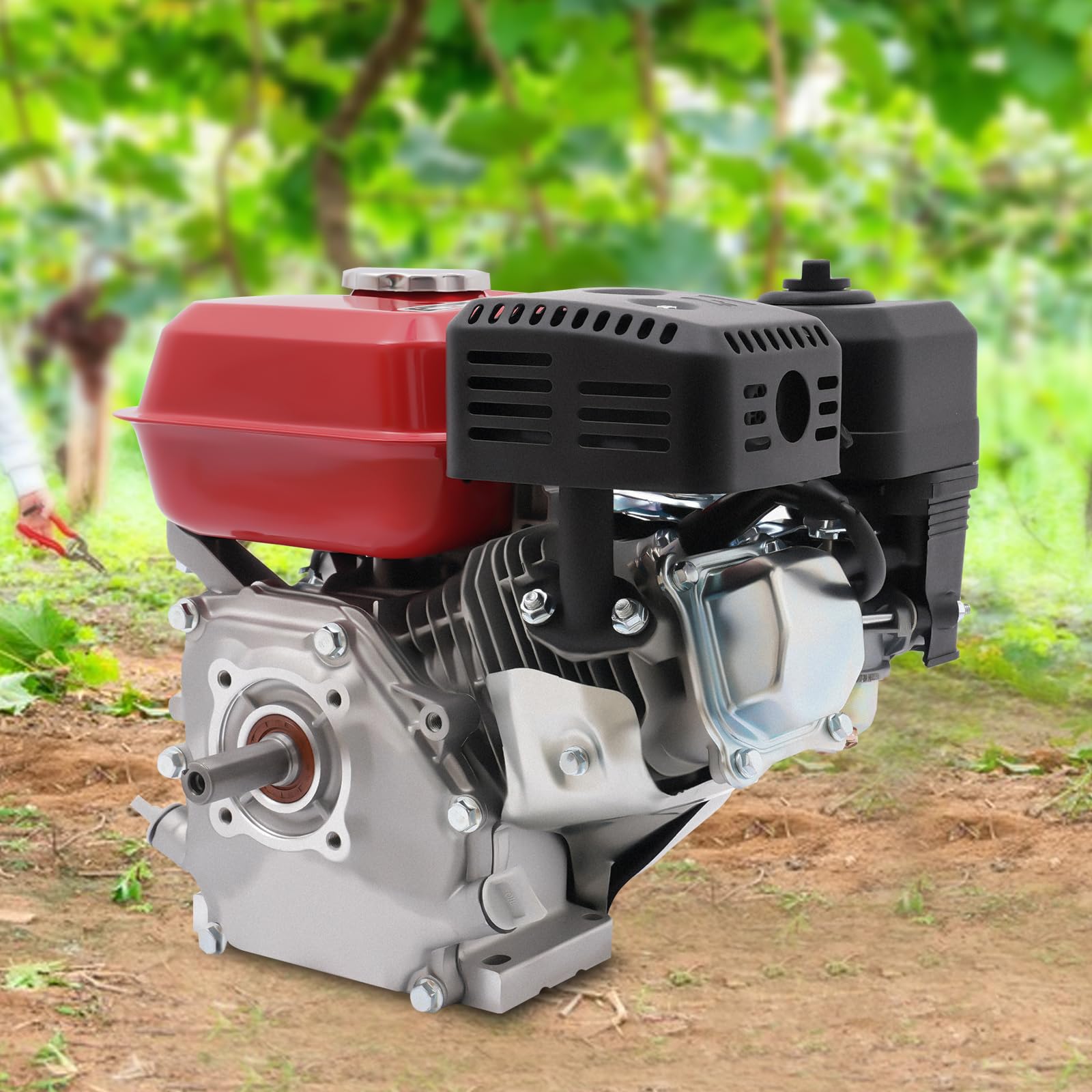 Motore a benzina da 7,5 CV, 4000 W, 4 tempi, Go Kart con motore, benzina, 212 ccm, per tosaerba, pompa dell'acqua, vibrazione, generatore, potente efficiente, durevole, raffreddato ad aria