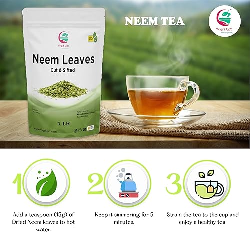Miniatura 6 de Hoja de neem 1 libra  Té de neem desintoxicante 100% natural  Hojas de neem cortadas y tamizadas  Hoja de Azadirachta Indica  Hojas de Margosa  Sin
