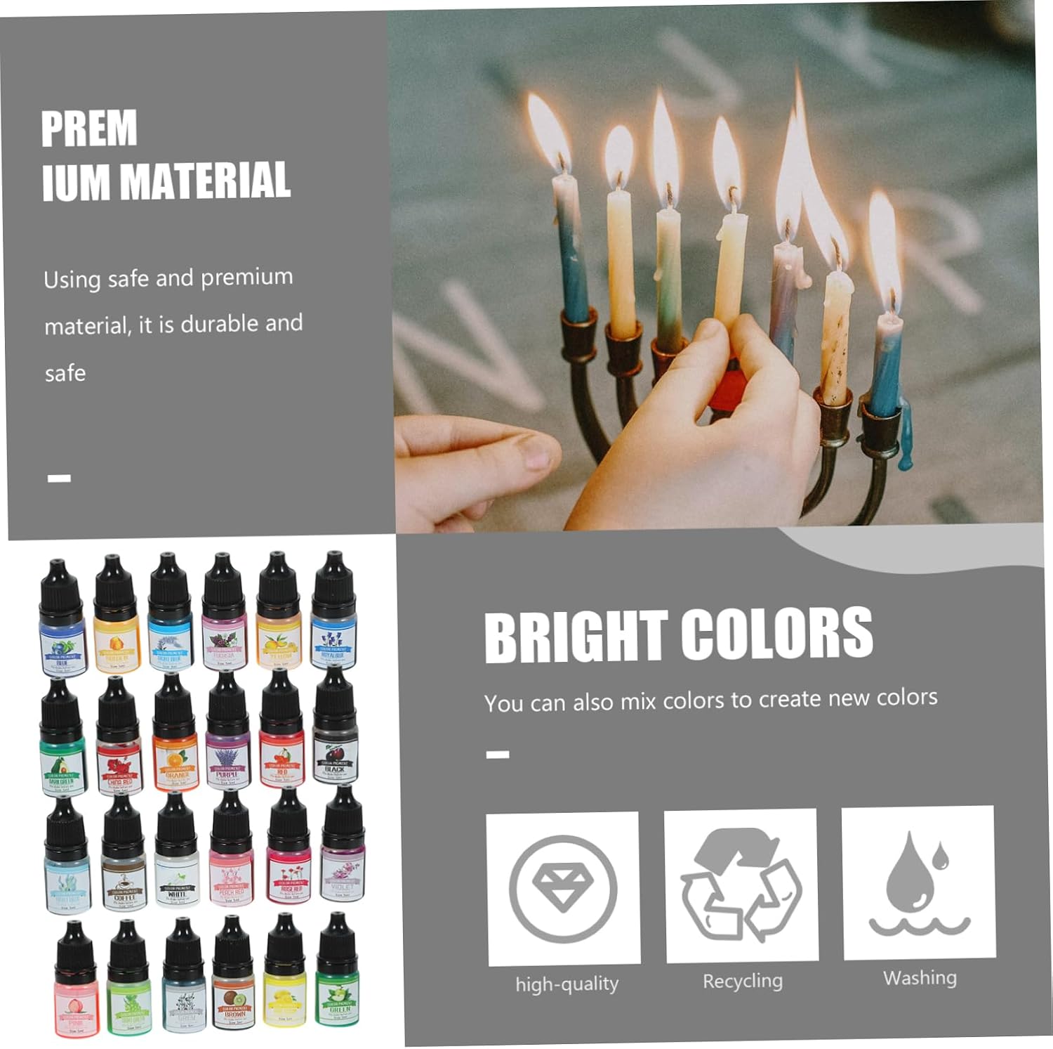 DIY Handmade Scented Candle Colorants Bright Pigment Pastes for Dye Candle Dye