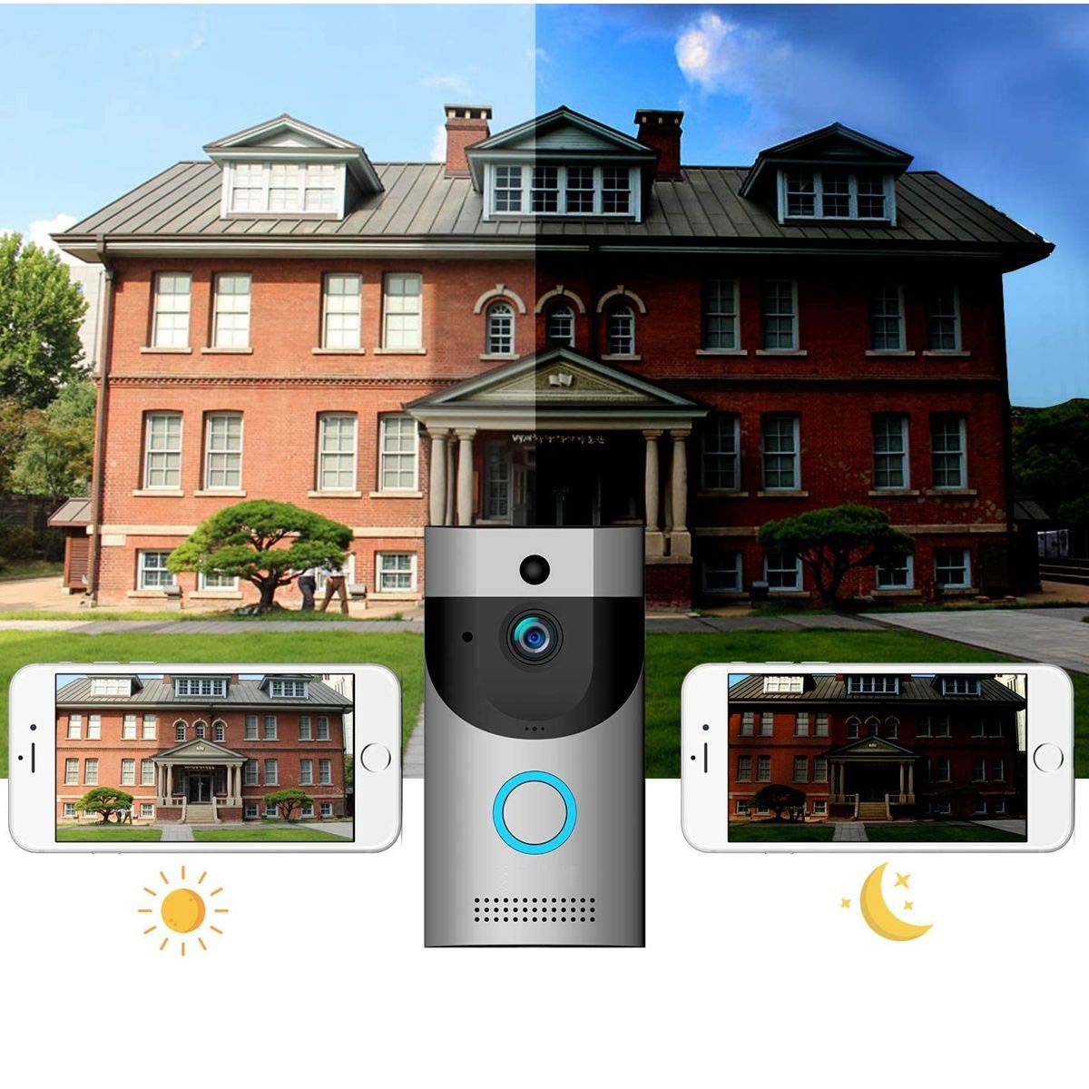 MILLARCO Timbre de Video, IP33 Resistente al Agua para Exteriores Video Door Bell 720P HD WiFi cámara de vigilancia con batería, vídeo en Tiempo Real, conversación bidireccional y aplicación de