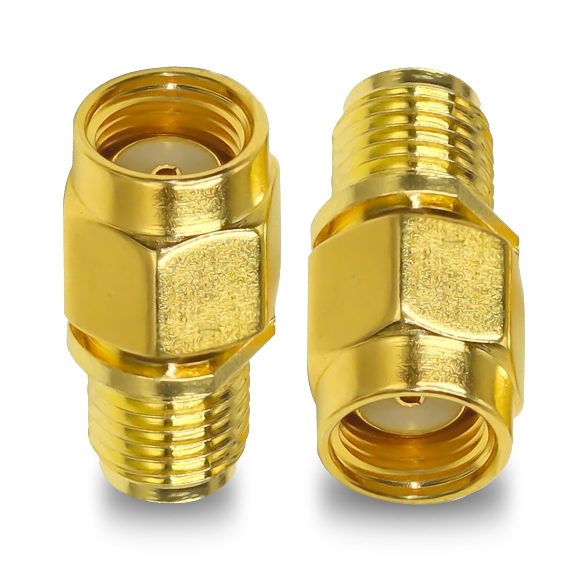 TUOLNK 2PCS SMA Coax Connector Gender Changers, Female to RP-SMA Male Coaxial Adapter, Low Loss Coax Cable for Radio Antenna, Audio