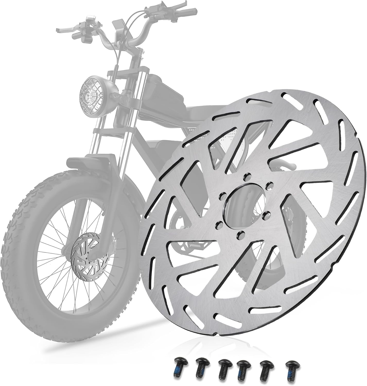 Electric Bike Brake Disc E-Bike Rear and Font Brake Rotor for Ridstar Q20 Ebike