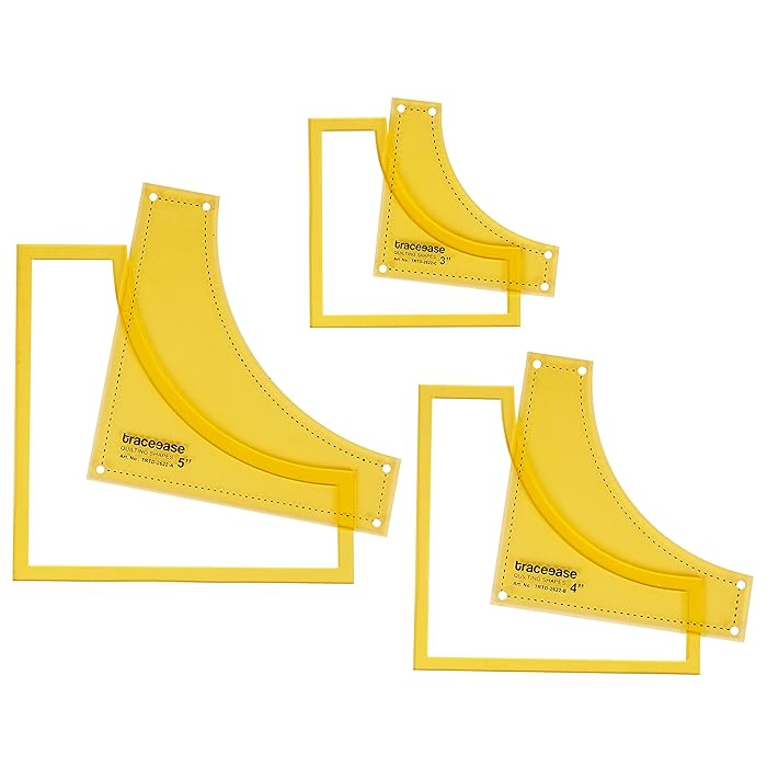 Buy Traceease Drunkard's Quilting Template Stencils Set Of 3, 3"/4"/5" inches DIY Sewing Quilt