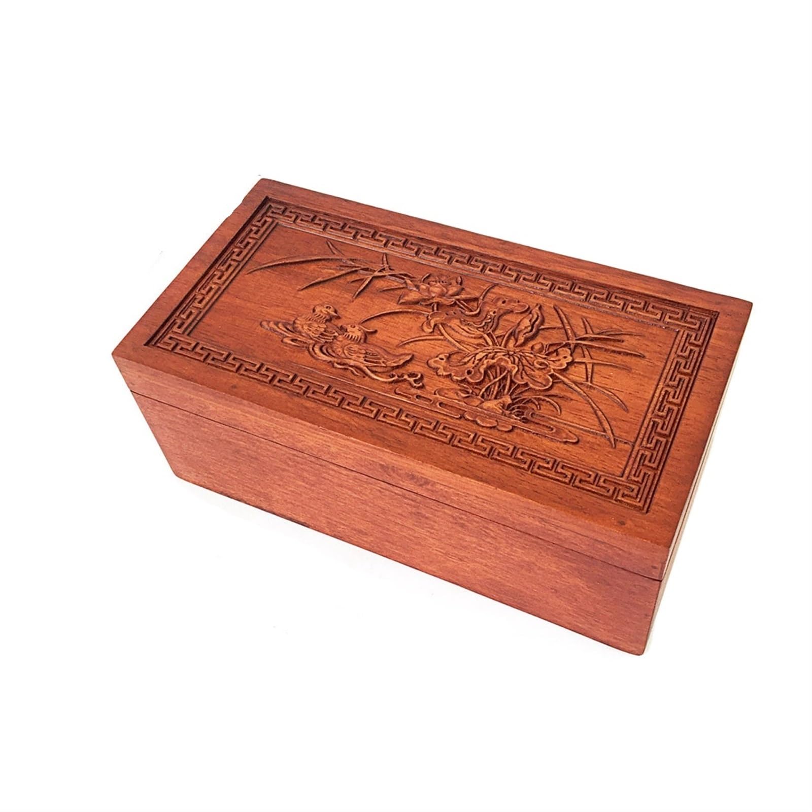 YShiuoL Wooden Storage Box Wooden Jewelry Box Vintage Multipurpose for Women Trinket Organizer Storage(22x11.5x8.5cm B)