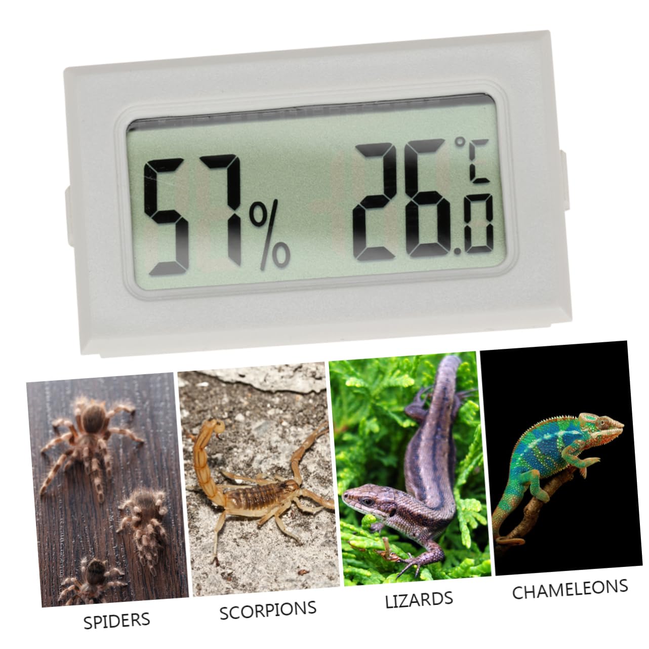 POPETPOP 15pezzi Mini Igrometro LCD per Monitoraggio umidità e Ed Misurazioni Accurate per Terrari Refrigeratori e Spazi Ridotti Aggiornamento Secondi