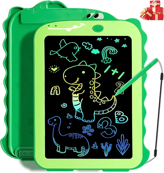 Teriph LCD Writing Tablet for Kids, Colorful Toddlers Toys Drawing Board, Educational Kid Toys, Doodle Pad Dinosaur Toys for 2 3 4 5 6 7 8 Year Old Boys Girls Birthday Party Christmas Gift, 8.5inch