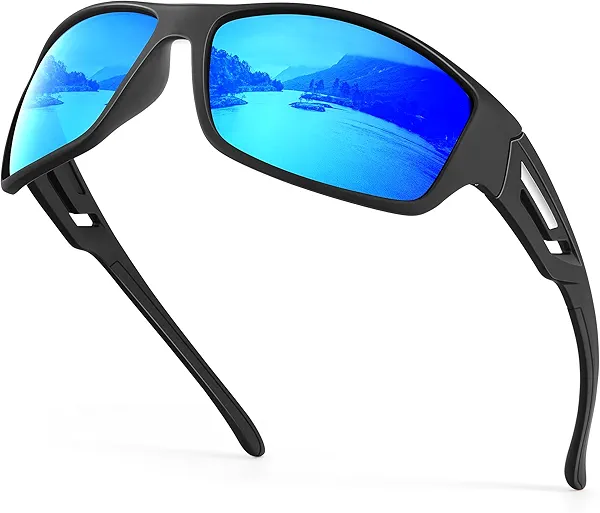 KALIYADI Sunglasses-Men Polarized Sports Sun-glasses: Mens Sunglasses Polarized UV Protection Driving Running Cycling Outdoor