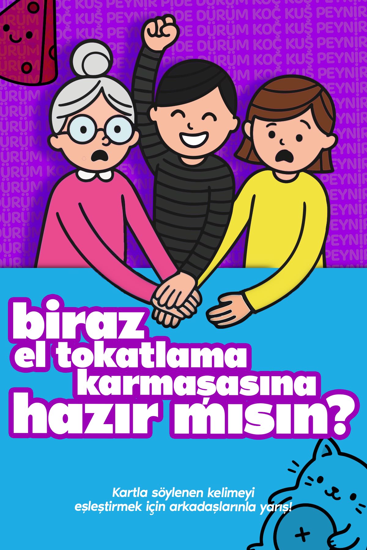 Molfy Çabuk Reflex Kutu Oyunu Dürüm Koç Kuş Peynir Pide Kart Oyunu Oyun Parti Eğlence Aile Arkadaş Oyunu