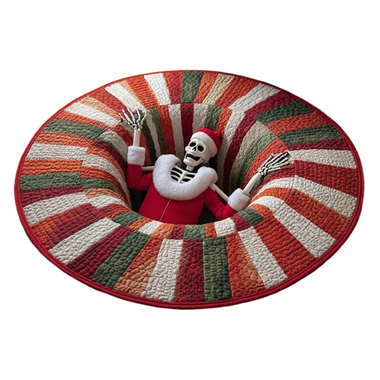 Tapis intérieur squelette rond pour réchauffer la décoration de maison
