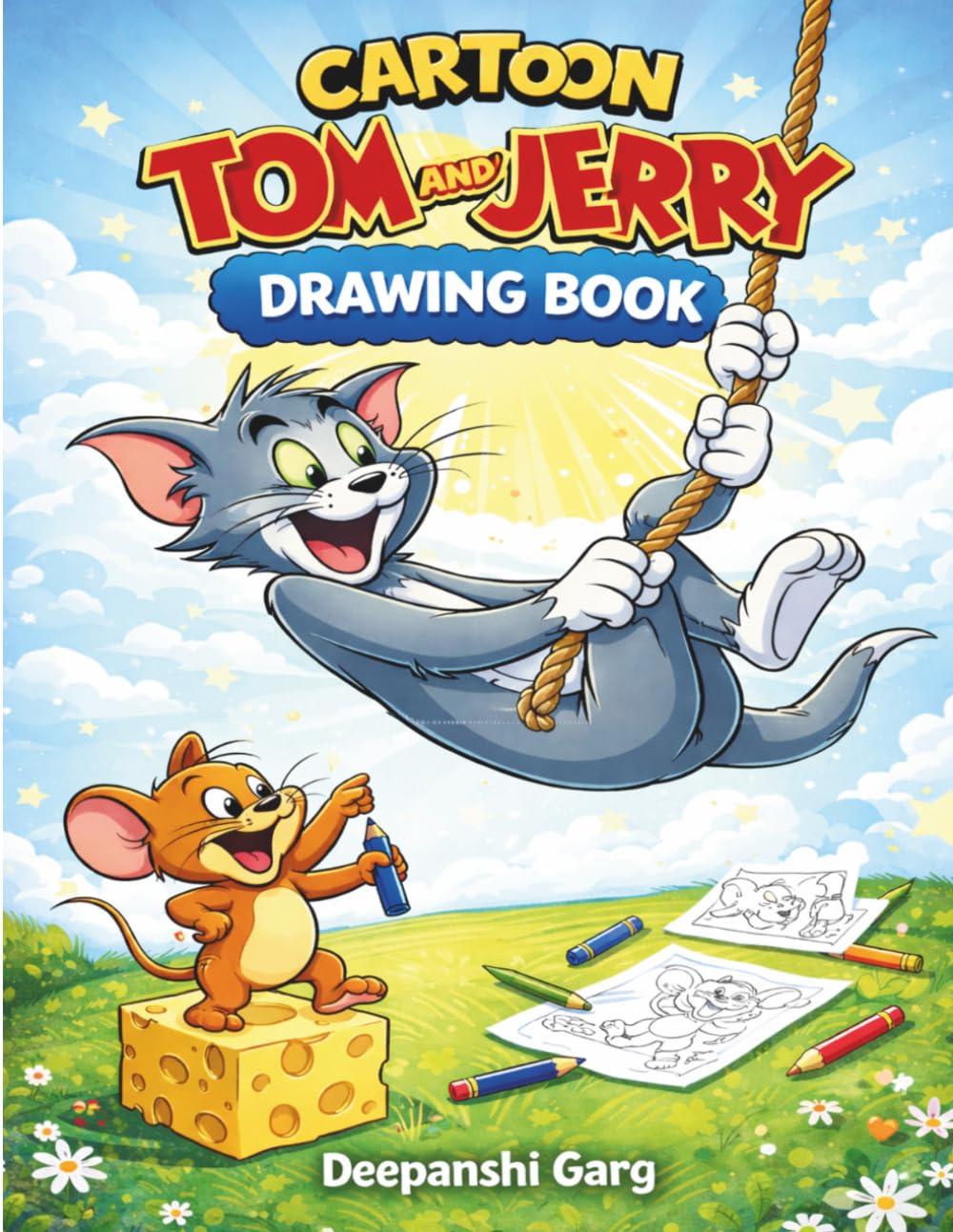 Cute Cat vs Mouse Coloring Book for Kids | Fun Cartoon Drawing Book: Adorable Cat and Mouse Chase Scenes with Simple Cartoon Coloring Pages for Kids (Fun & Cute Coloring Book Series for Kids)