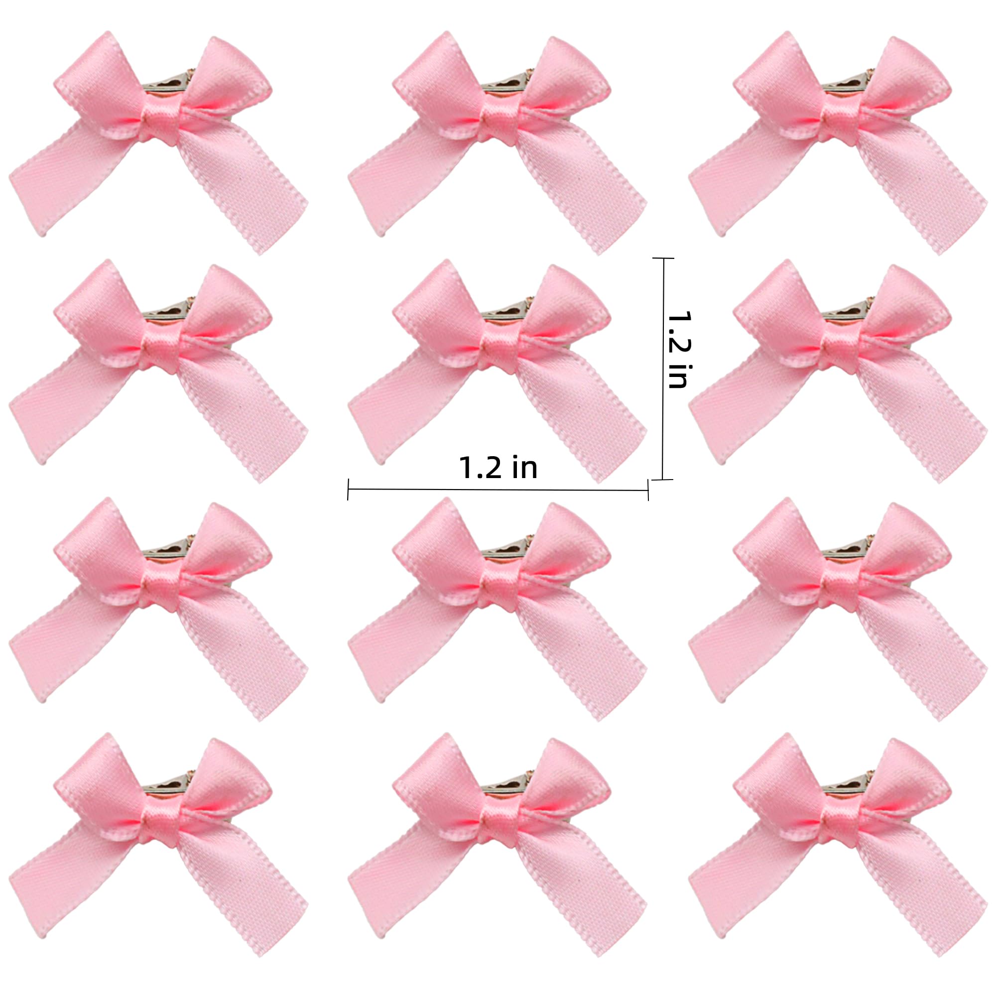 6 fiocchi per capelli da donna, in nastro di raso con clip in metallo, fermagli per capelli con fiocco con nappa con coda lunga, fermagli per capelli con accessori per fiocco