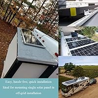 Vista 6 de Soportes de montaje en Z para panel solar, con tuercas y pernos, adecuados para paneles solares de 50 W a 150 W en RV, barcos, autocaravanas