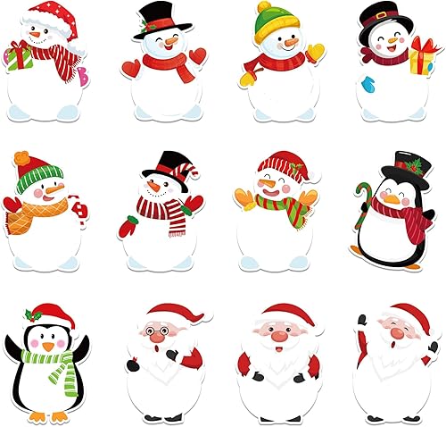 GLKTOPO 8 estilos, 240 páginas, notas adhesivas de Navidad, bloc de notas, muñeco de nieve, autoadhesivo, bloc de notas para Navidad, vacaciones,