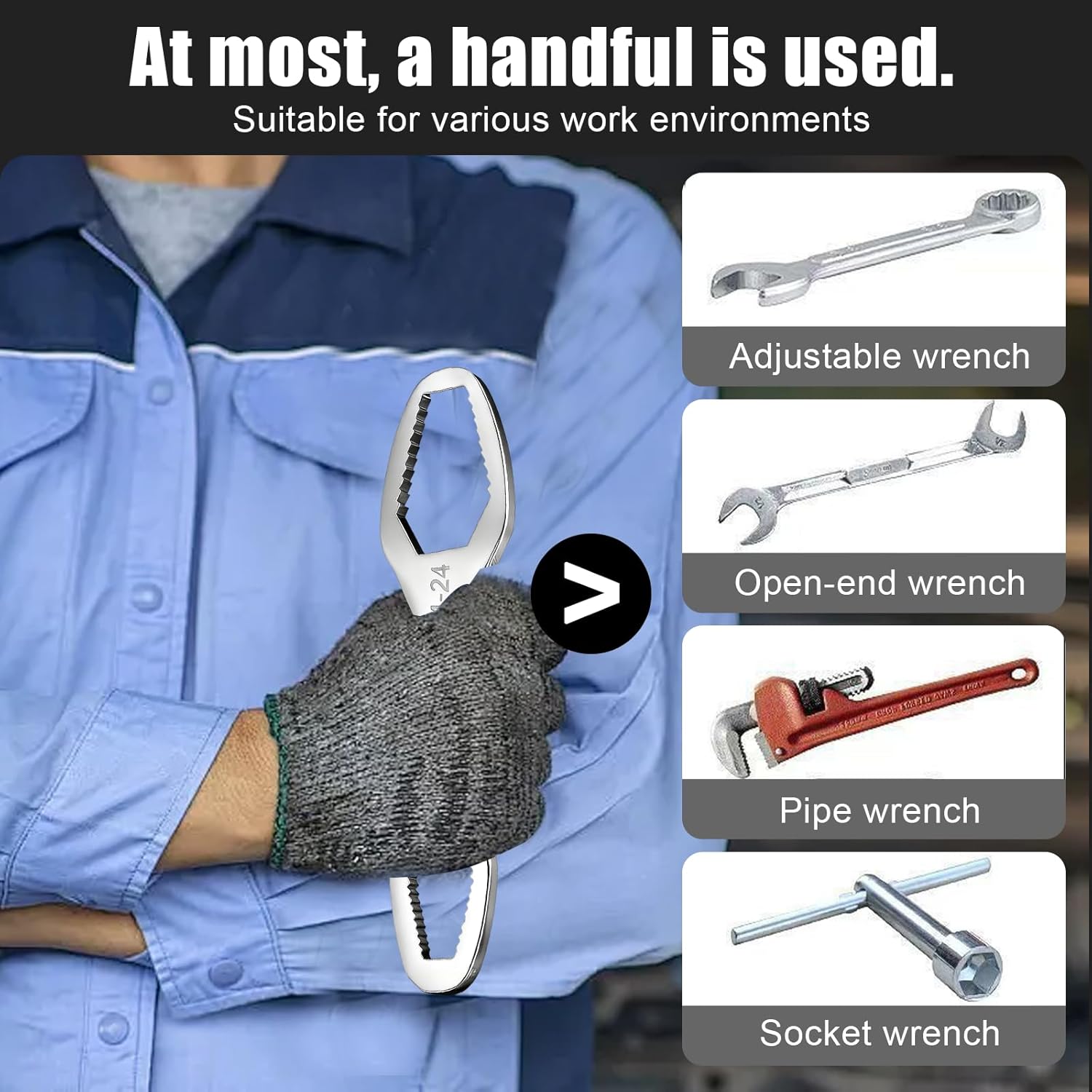 Multi Size Wrench Universal Hand Tool Compact Wrench For Nuts And Bolts Small Portable Tool For Home Repair And Daily Tasks