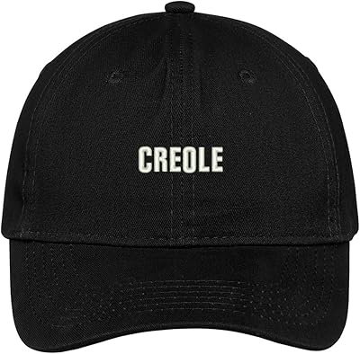 Trendy Apparel Shop Creole Embroidered Brushed Cotton Adjustable Cap Dad Hat - Black