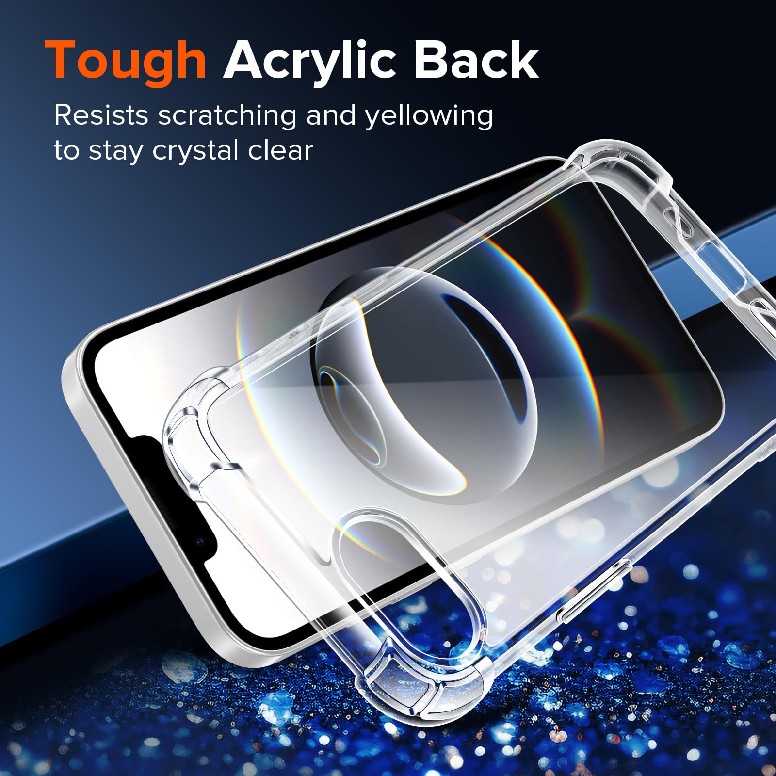 IVoler Cover Anti Ingiallimento Per IPhone SE 2022/2020/8/7 (4,7") – Trasparente Con 2 Pellicole Vetro Temperato, Protezione Militare