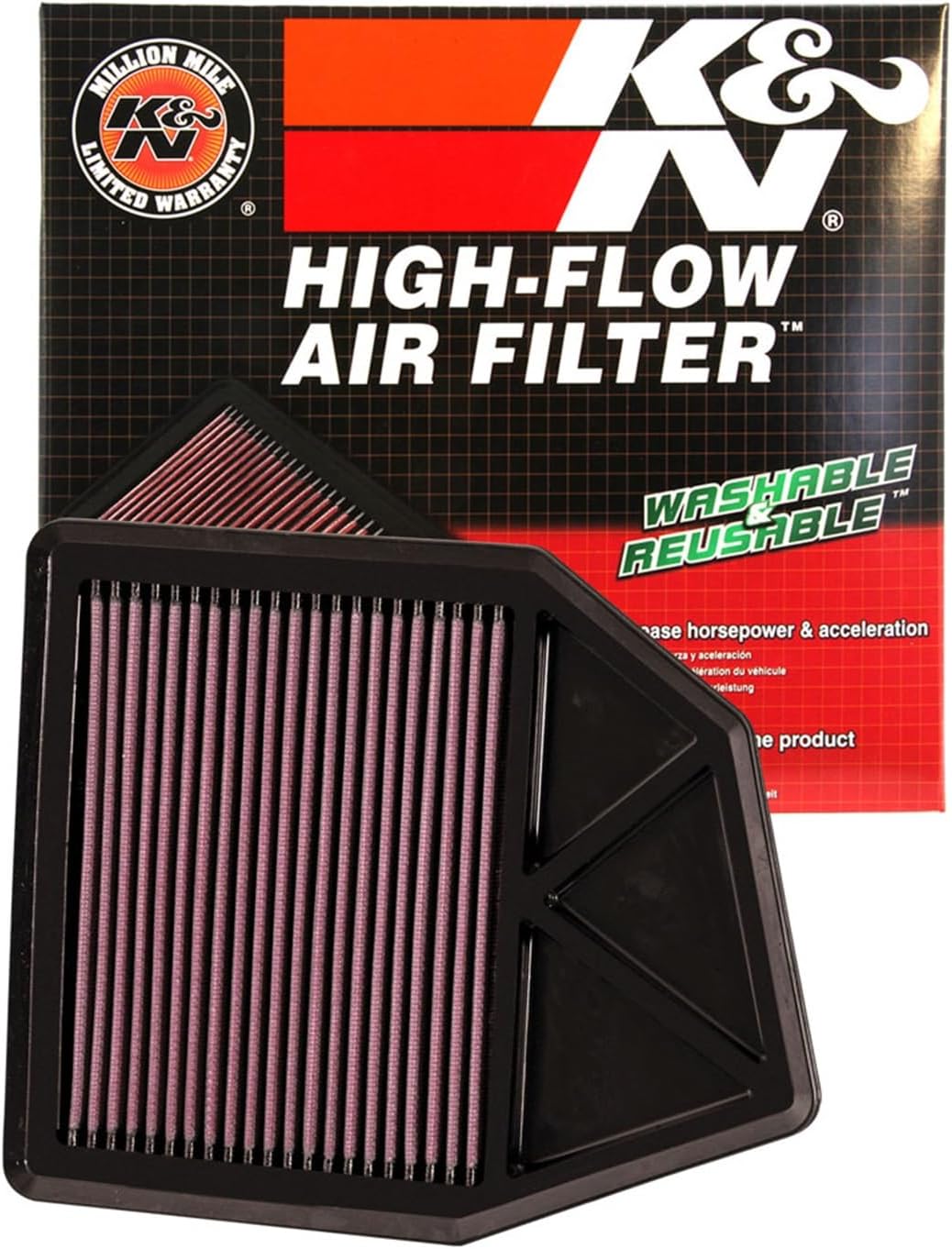 33-2402 Black High Performance Replacement Air Filter For Honda Accord 2008 Onwards