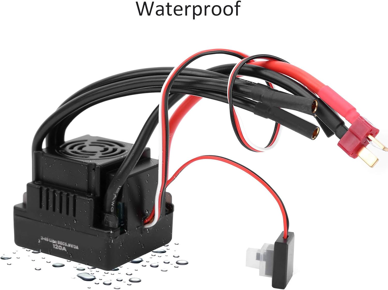 Brushless ESC, 120A RC ESC Electronic Speed Controller Fit for 1/8 RC Car(T Plug) Brushless Esc 120A Esc image 5
