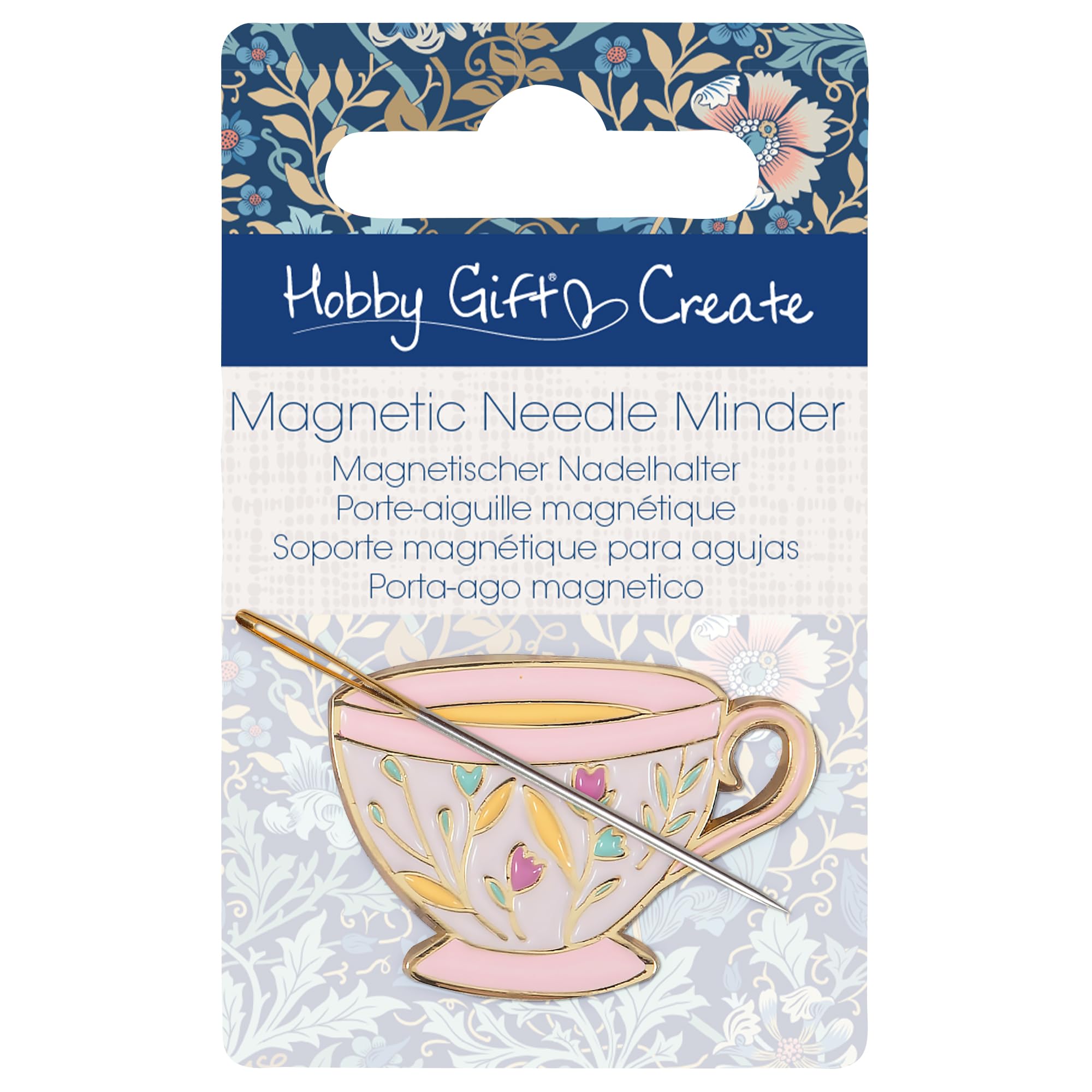 Hobby Gift Magnetic Needle Minder, Cross Stitch Accessories - Teacup — image 1