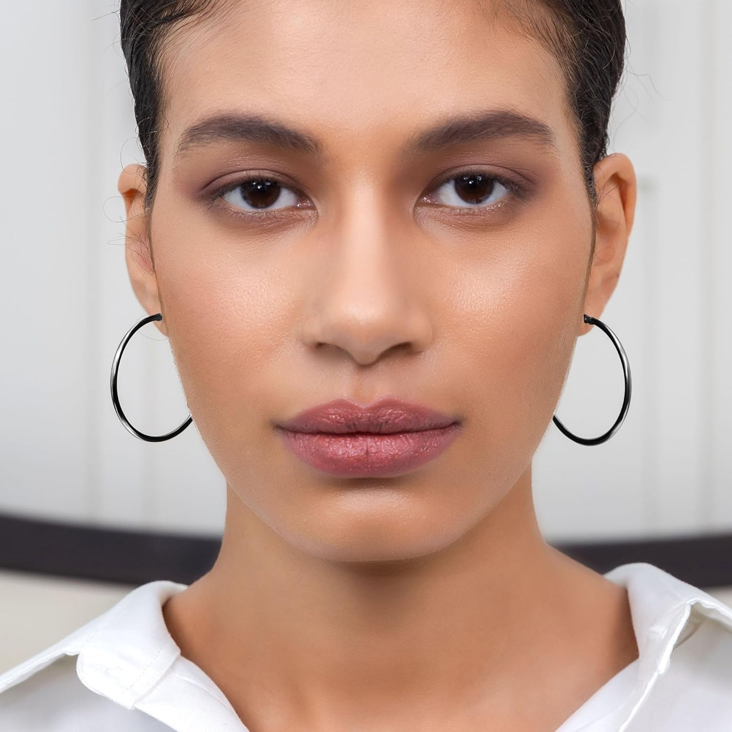 Hoops & Loops 925 Sterling Silver 2mm Hoop Earrings for Women & Men, 14K Gold Plated, Rose Gold, Black Hypoallergenic Lightweight High Polished Click-Top Hoops 15mm-60mm - Image 2