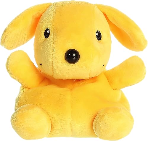 Aurora Playful Spot Palm Pals - Animal de peluche Nostalgia de la infancia Compañerismo duradero Amarillo 5 pulgadas