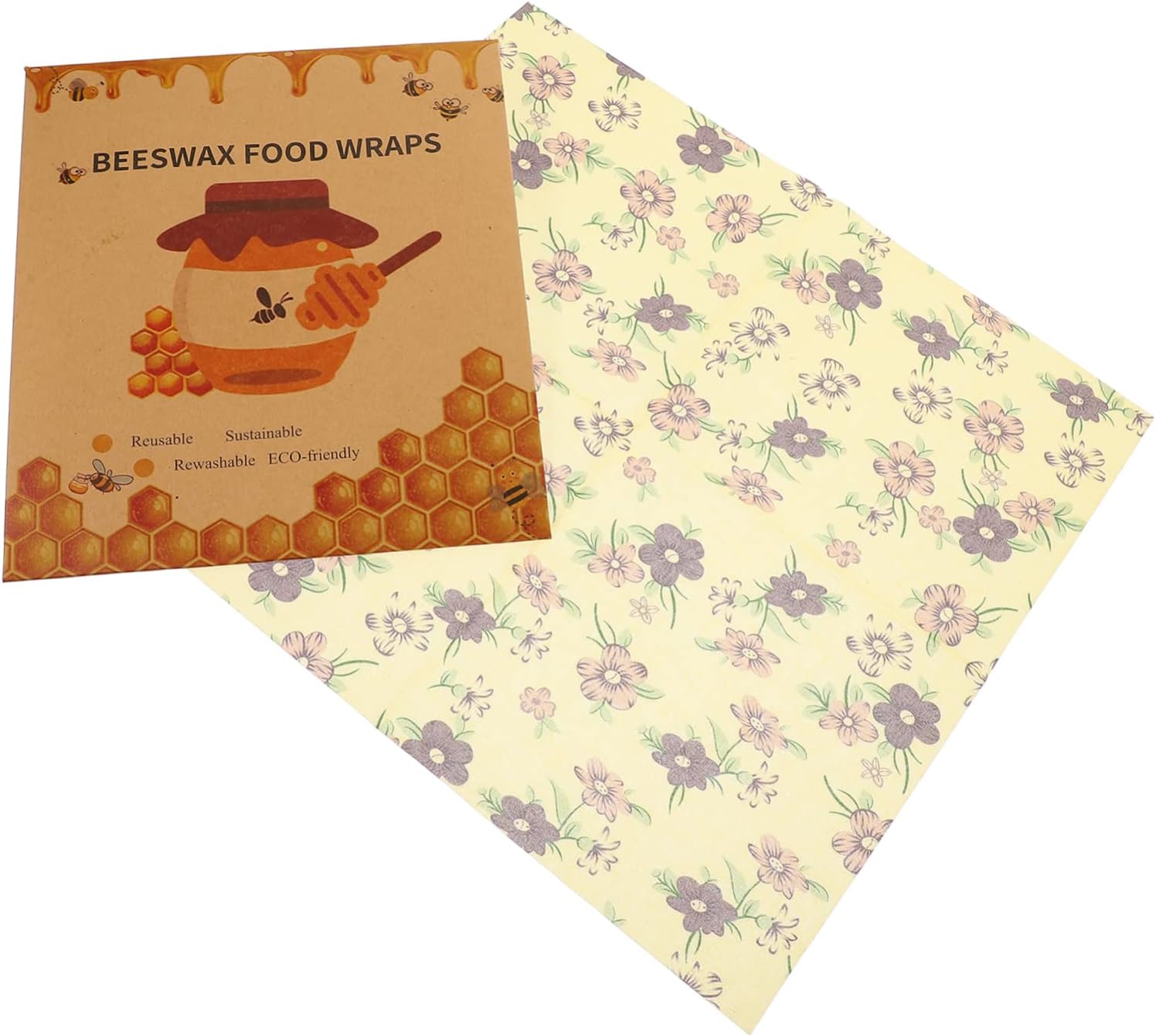 Beaupretty9 Pcs Beeswax Wrap Wraps for Sandwiches Washable Food Fresh-keeping Bowl Covers Reusable Beeswax Sustainable Food Wraps Breads Beeswax Sandwich Bread Printing Beewax Wraps Cotton