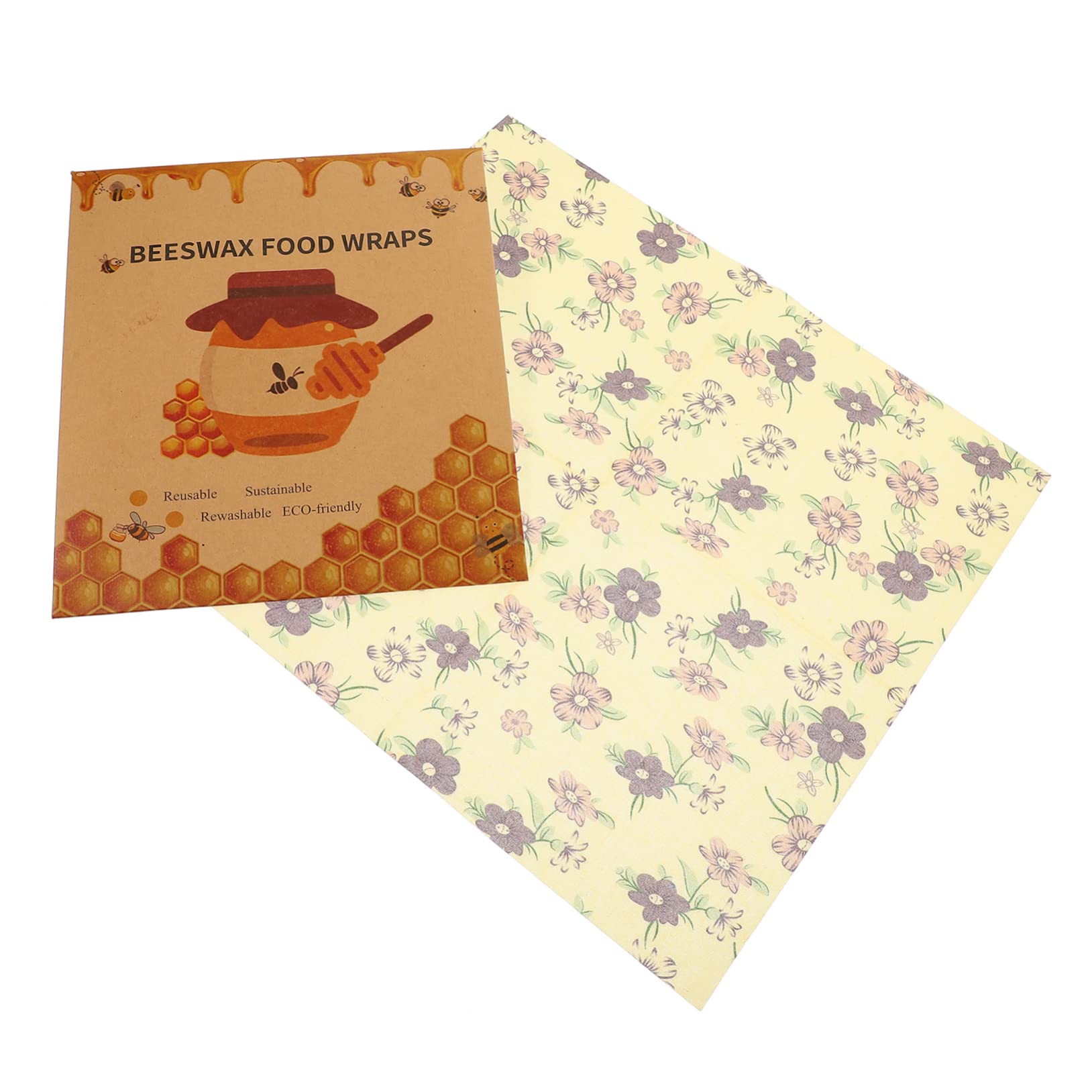 Beaupretty9 Pcs Beeswax Wrap Wraps for Sandwiches Washable Food Fresh-keeping Bowl Covers Reusable Beeswax Sustainable Food Wraps Breads Beeswax Sandwich Bread Printing Beewax Wraps Cotton