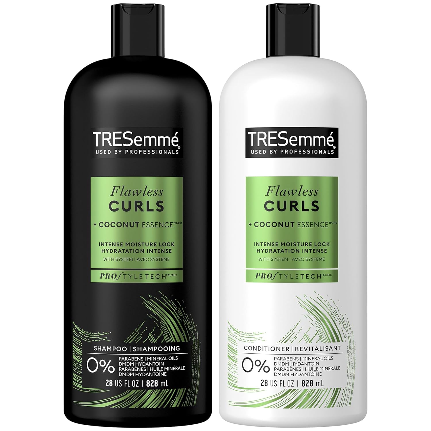 TRESemmé Flawless Curls Shampoo and Conditioner Set, Curly Hair Products with Coconut Oil Leaves Curls Defined, Sulfate Free, Frizz Free, 28 Fl Oz Ea TRESemmé Flawless Curls Shampoo and Conditioner Set, Curly Hair Products with Coconut Oil Leaves Curls Defined, Sulfate Free, Frizz Free, 28 Fl Oz Ea